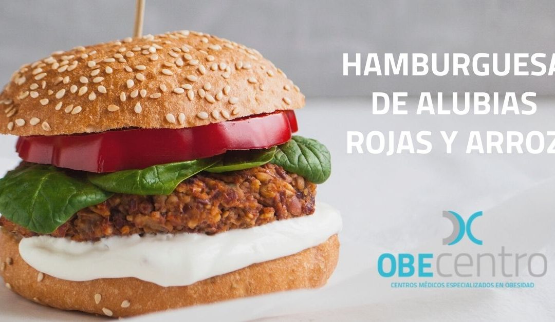 Hamburguesa de alubia roja y arroz
