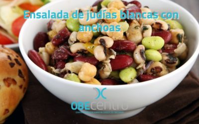 Ensalada de judías blancas con anchoas