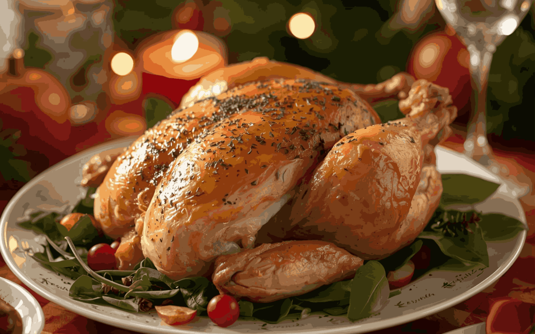 Receta navideña saludable: pollo relleno con manzana y espinacas